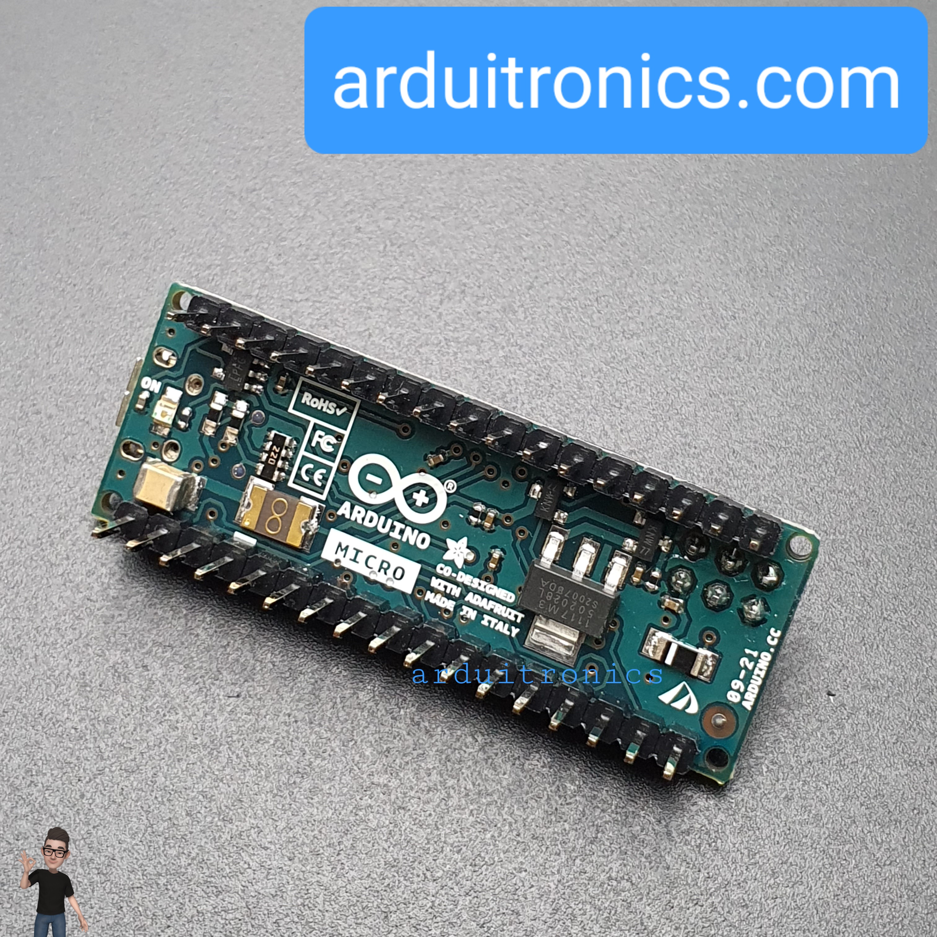 Arduino Micro with Headers (Board from Italy)