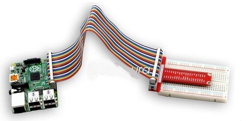 T Cobbler GPIO for Raspberry Pi Model 4B/3B+/Zero/W with Cable (Red PCB)