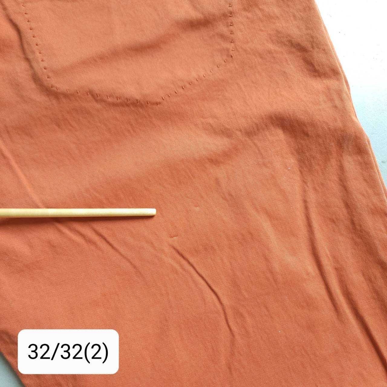 [DEFECT] Khaki Slim Org. Warm Orange กางเกงผ้า Canvas ทรงเข้ารูป Nudie ของแท้ 100%