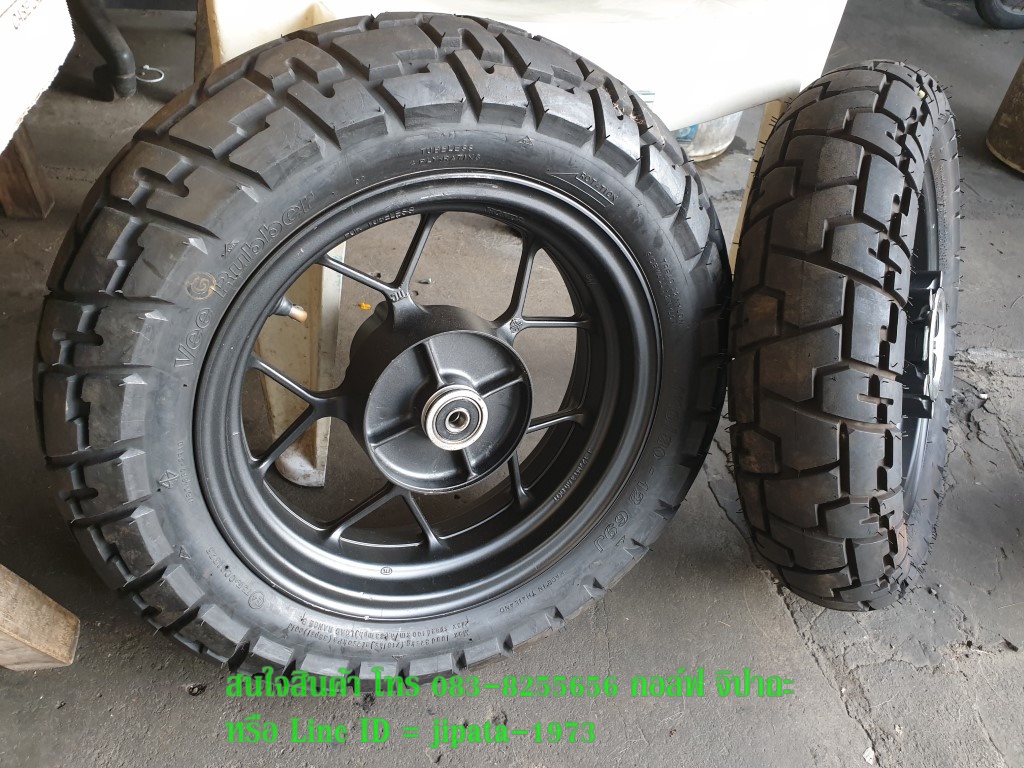 (Monkey) ชุดวงล้อแม็กพร้อมยาง Honda Monkey 125 i แท้ (สินค้ามือสอง สภาพ 95%)