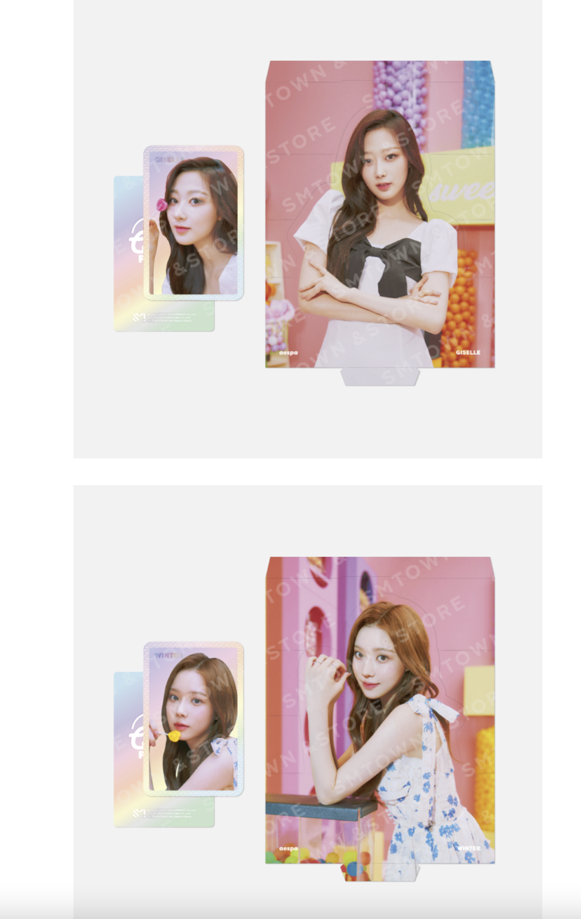 aespa -aespa Oh! Caendy Pocket Part.2 -Hologram Photo Card Set แบบ Caendy ver - ระบุ ชื่อ ที่ต้องการ