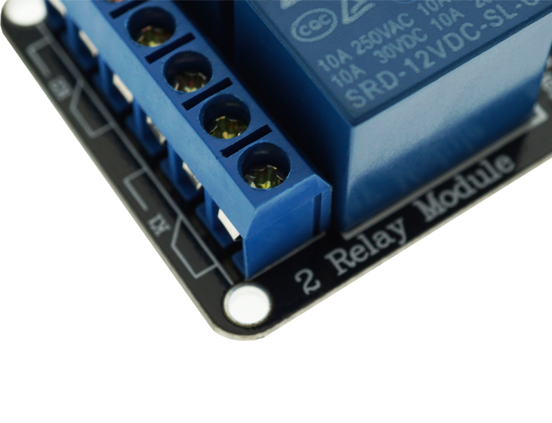 2 Channel Relay (Opto-Isolated) - Active Low 12V 10A (หัวรีเลย์ ยี่ห้อ Songle รุ่น SRD-12VDC-SL-C)