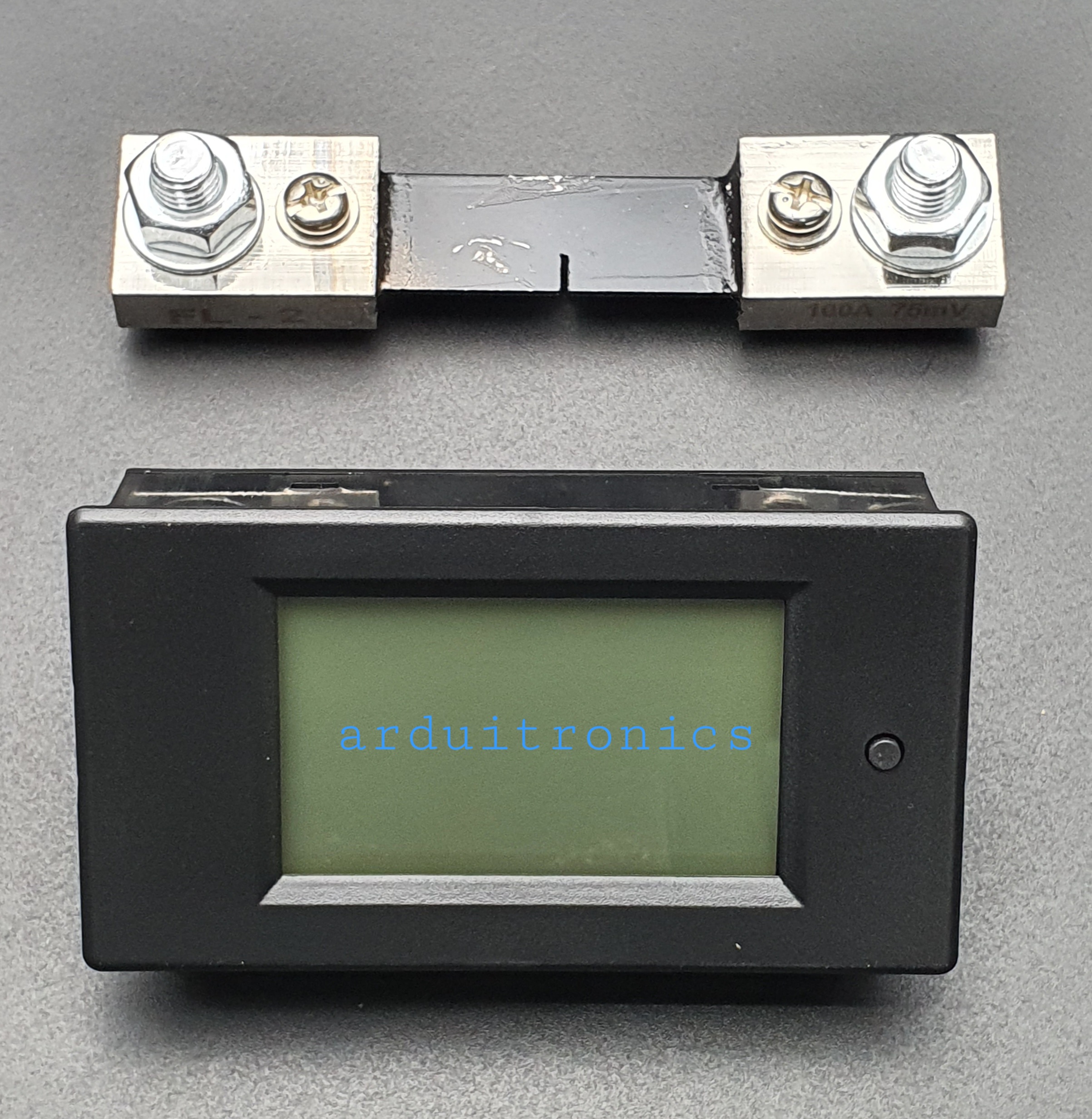 PZEM-051 DC V-A Panel Meter รุ่น PZEM-051-DC-100A (0-100A, 6.5-100V) + 100A External Shunt