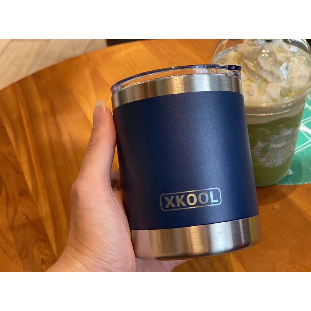 แก้วขนาด 10Oz เก็บอุณหภูมิความเย็น-ร้อน แบบหนาเนื้อแก้วเป็นสแตนเลส 304 อย่างดี