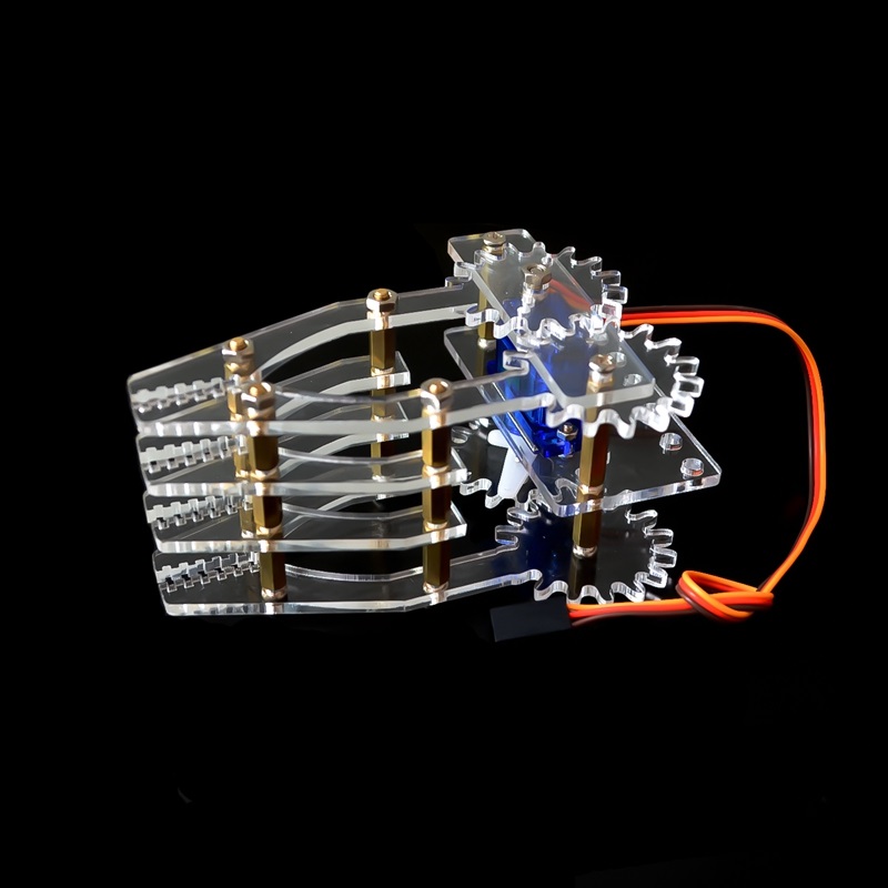 Acrylic Robot Gripper (Symmetrical Grabber) - สินค้าไม่รวม Motor