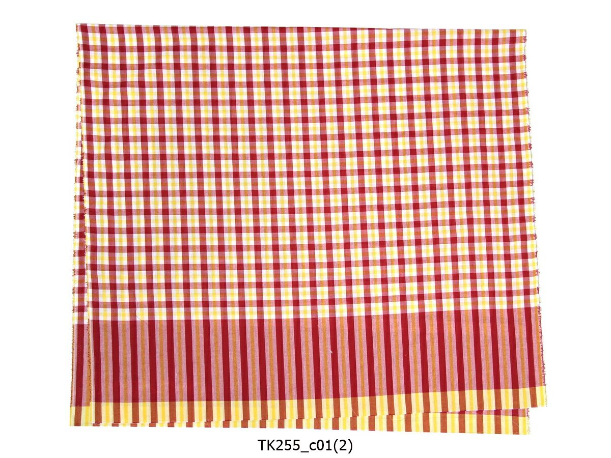 [2ม.] ผ้าขาวม้า TK255 แดงเหลือง