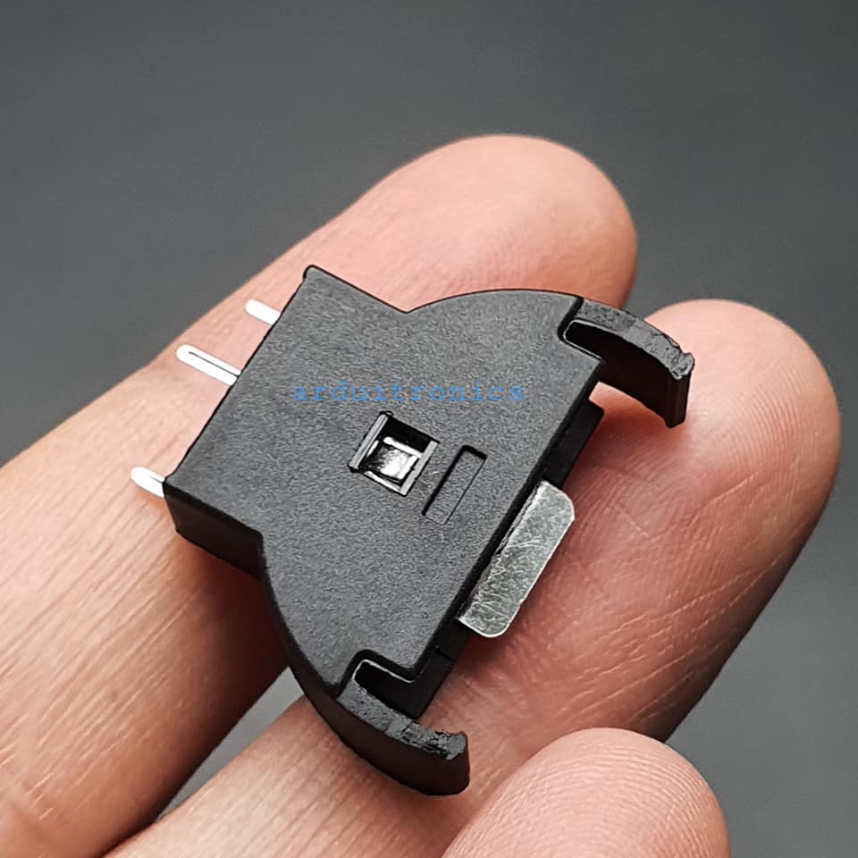 รางถ่านกระดุม CR2032 แบบสอดเข้าแนวตั้ง ใส่ได้ 1 ก้อน 3V