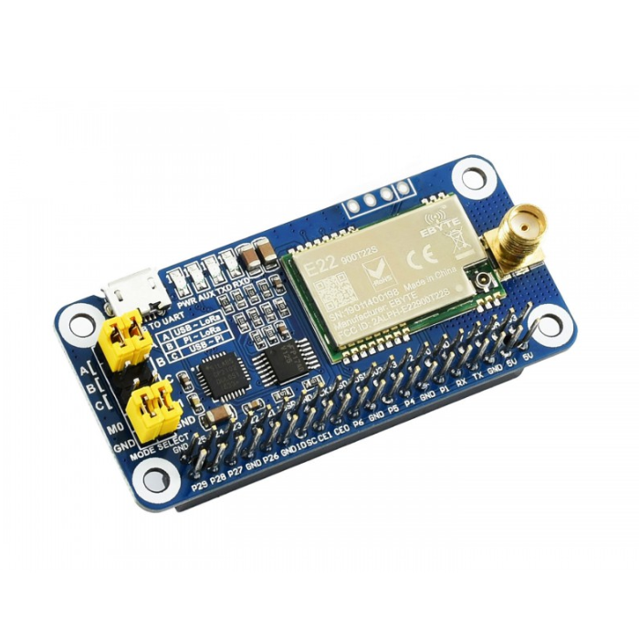 SX1262 LoRa HAT for Raspberry Pi, 915MHz Frequency Band IoT HAT (แท้จาก waveshare)