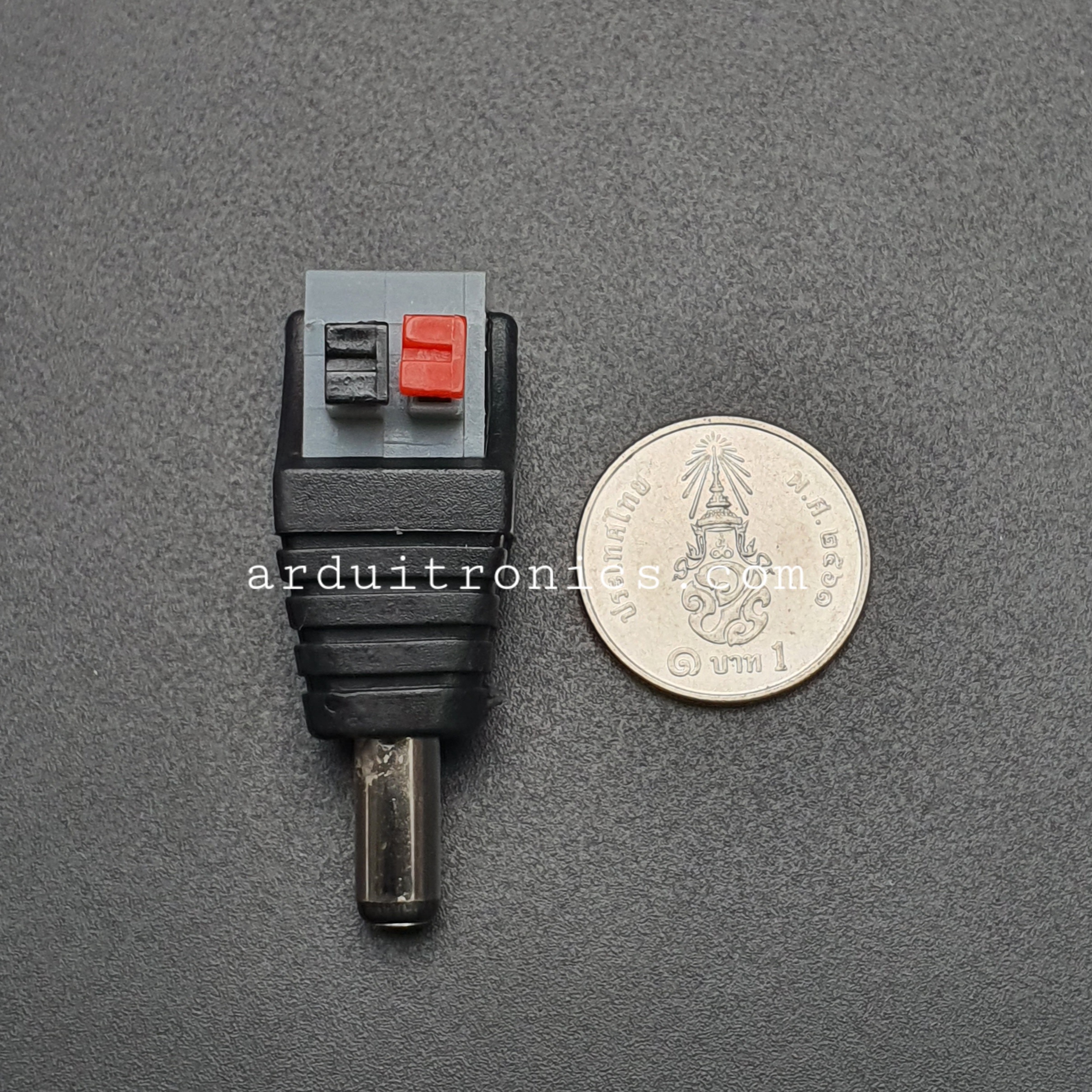 DC Power Connector DC Jack หัวแจ็ค ตัวผู้ Male Adapter Jack Plug 5.5 x2.1 mm ขนาดพอดีกับหัว Jack Arduino ไม่ต้องบัดกรี