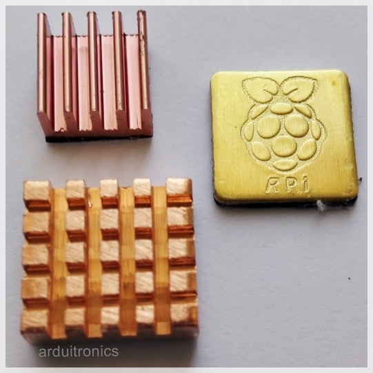 Raspberry Pi 3B+ Heat Sink Set for Raspberry Pi with Logo (3 ชิ้น)