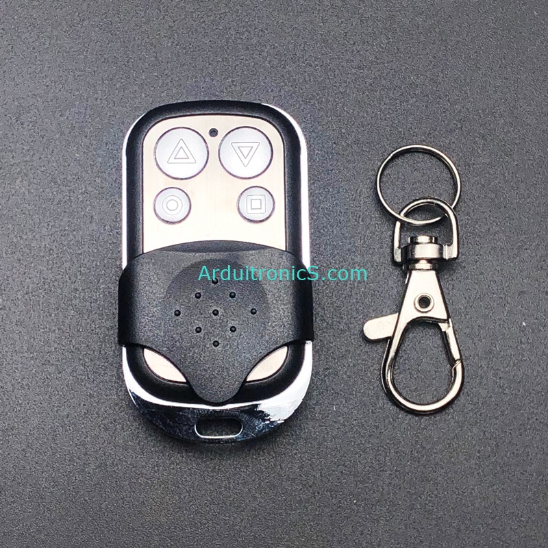 Remote RF 433 MHz ปุ่มขึ้น/ลง (โลหะ สีดำ-เงิน)