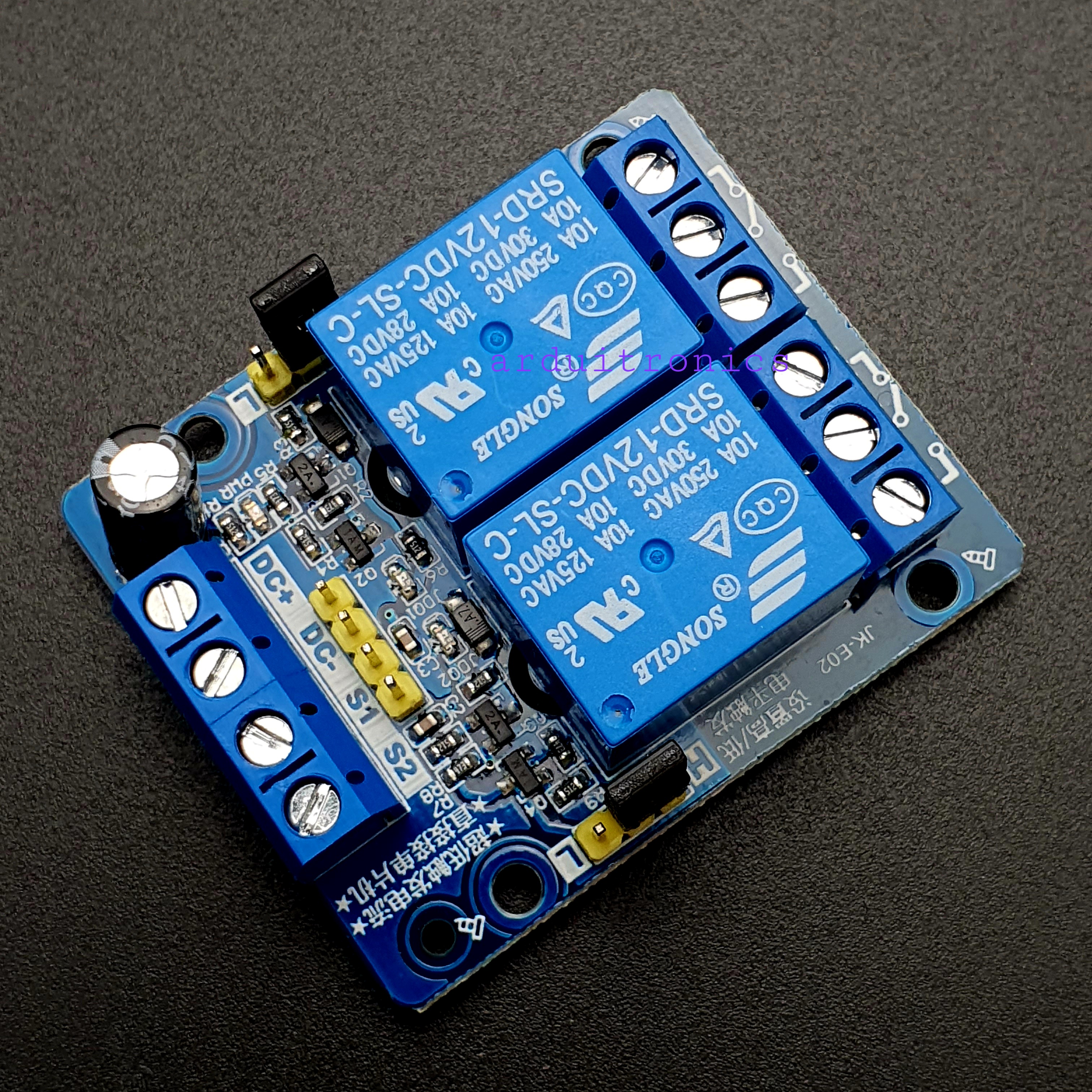 2 Channel Relay Module 12V (High/Low Level Trigger)