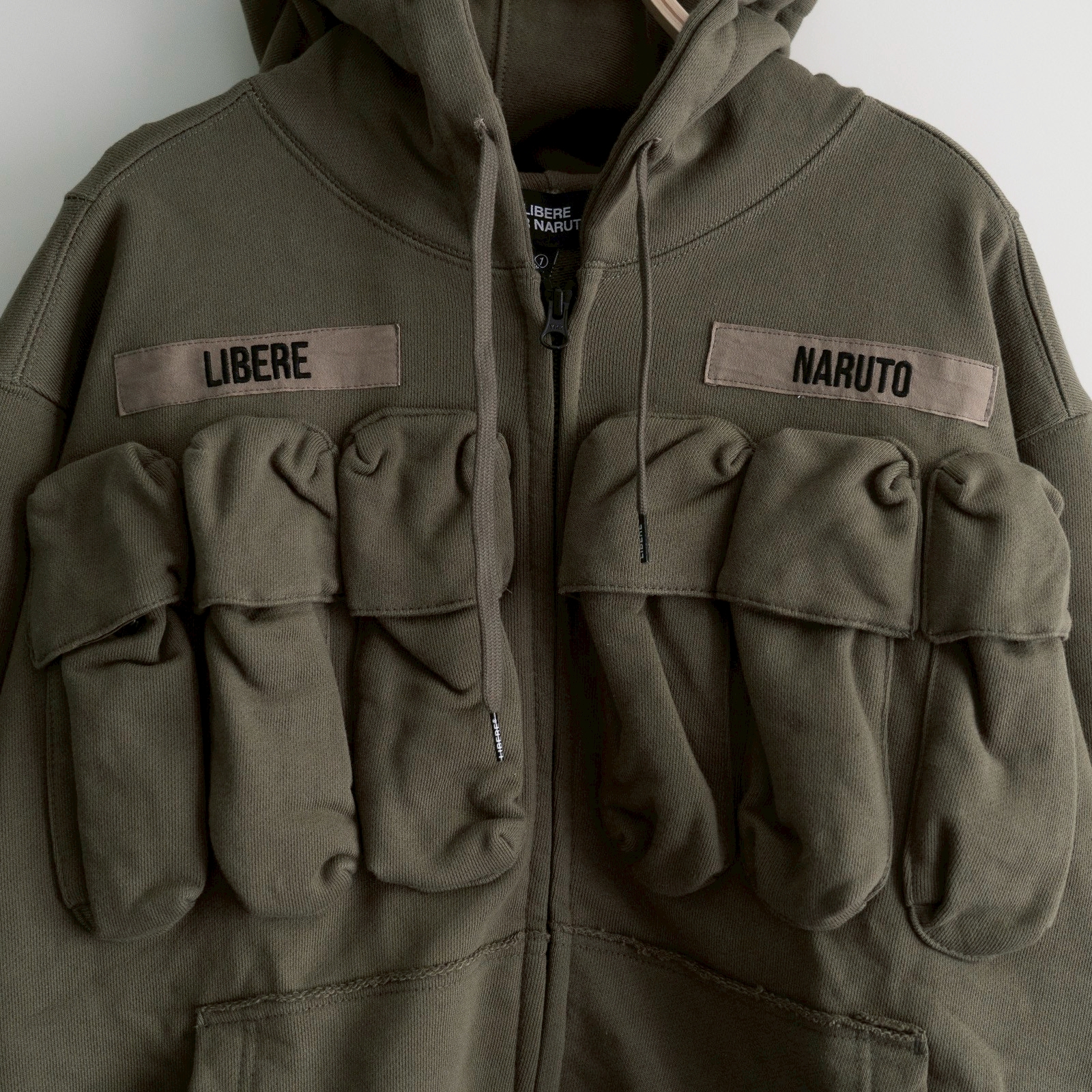 NEW ARRIVAL] LIBERE x NARUTO – TACTICAL ZIP-UP HOODIE - Khaki 