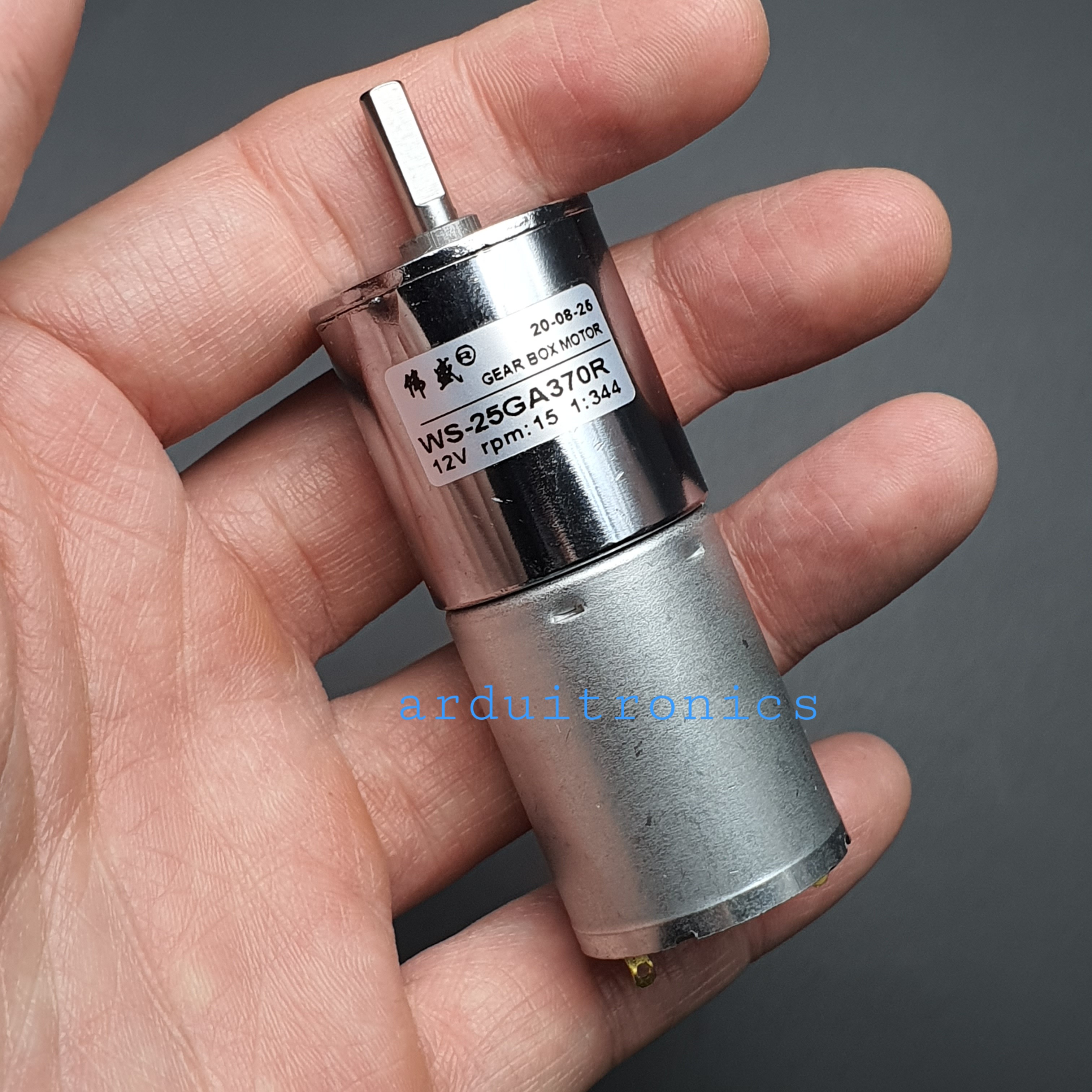 DC Motor Model 25GA370R มอเตอร์เกียร์ แกนกลาง รุ่น25 DC 12V:15RPM 25GA370R-12V-15