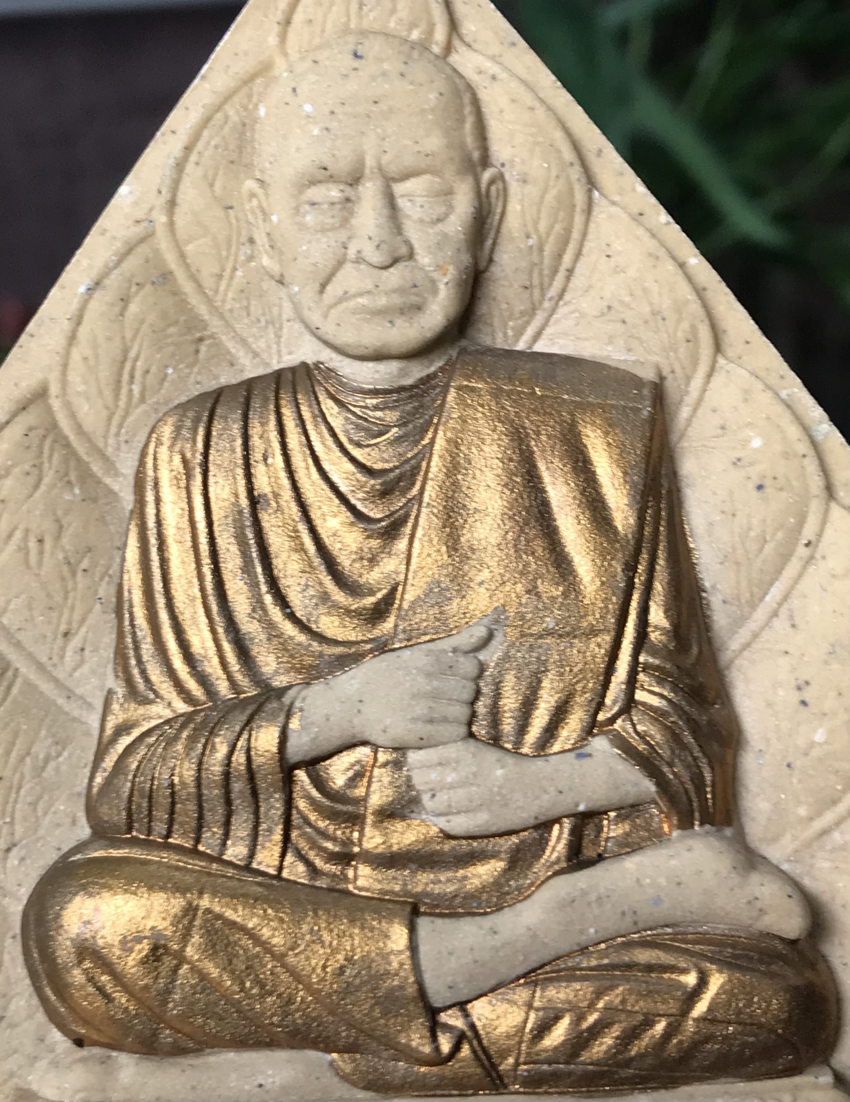 รูปเหมือนใบโพธิ์ พระผงสมเด็จพระพุฒาจารย์โต พรหมรังสี วัดระฆังโฆสิตาราม จ.กรุงเทพฯ PHRA SOMDEJ TOH WAT RAKANG PHOE LEAF