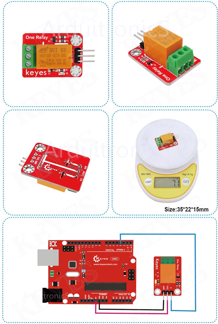 Keyes 5V 1 Channel Relay (red PCB)