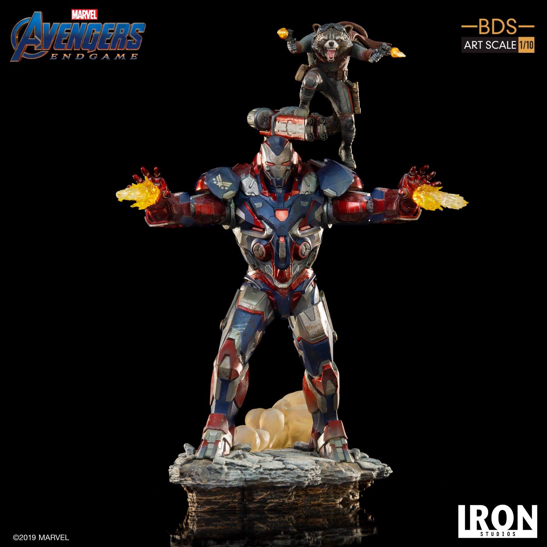 "Pre-Order" Iron Studios 1/10 Iron Patriot and Rocket: Avengers Endgame