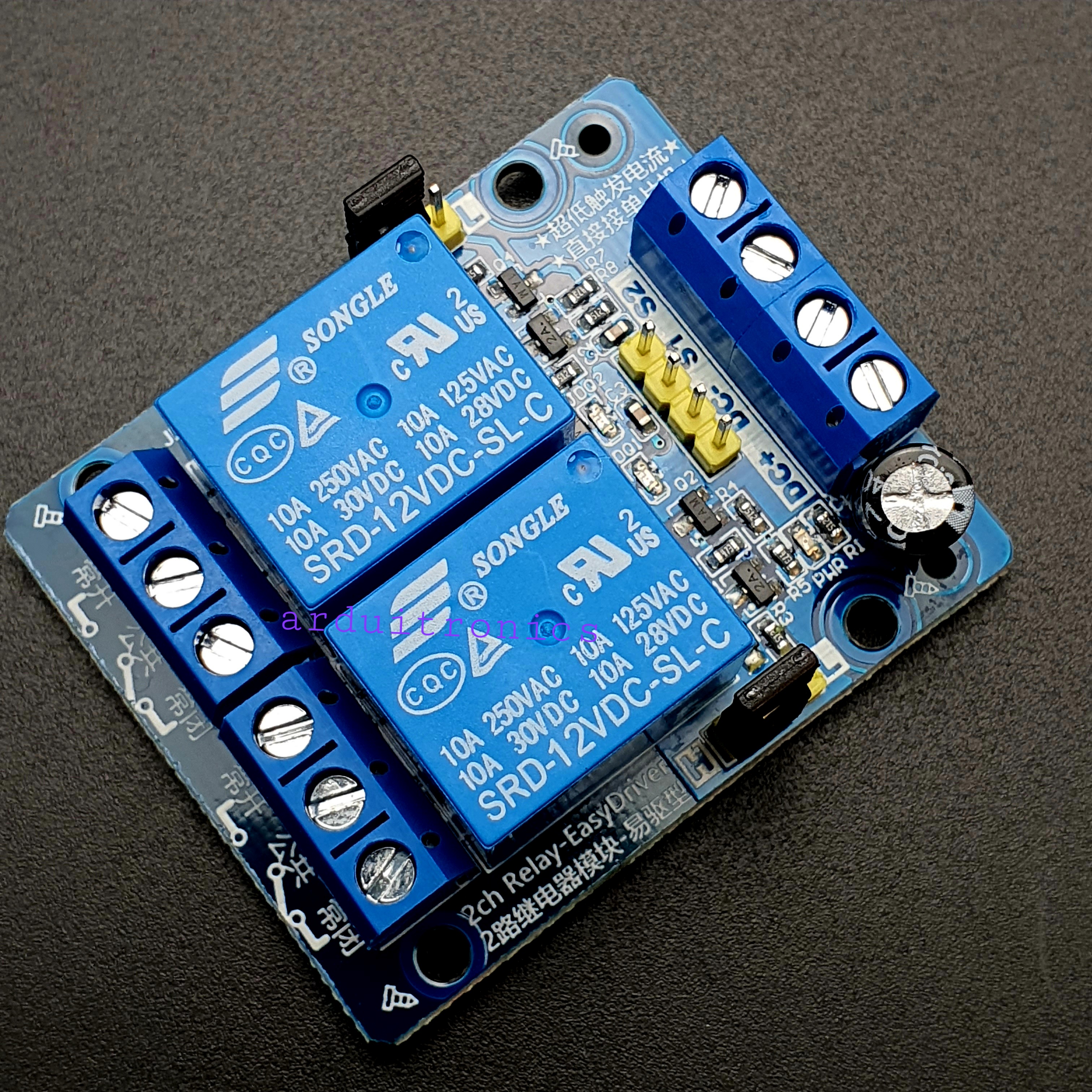 2 Channel Relay Module 12V (High/Low Level Trigger)