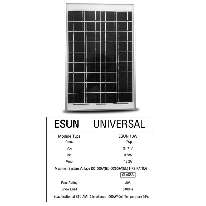แผงโซล่าเซลล์ Solar แผงโซล่า 10W สำหรับชาร์จแบตเตอรี่ พลังงานแสงอาทิตย์ (23.5cm x 35cm)