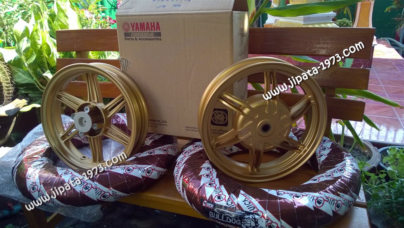 ชุดโปรโมชั่น วันสงกรานต์ ชุดล้อแม็กแท้พร้อมยาง Yamaha Fino,Mio ขอบ 12 นิ้ว