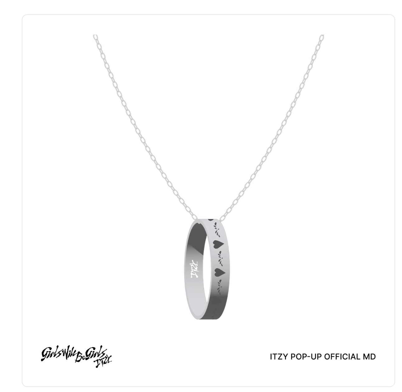ITZY [Girls Will Be Girls] POP-UP OFFICIAL MD -RING NECKLACE
