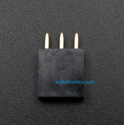 [Black] 1X3 Pin Single Row Female Header 2.54mm Pitch Straight Pin Square (จำนวน 1 ชิ้น)
