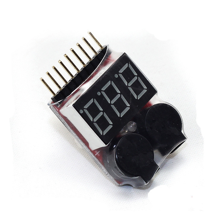 Lithium (Lipo) Battery Monitor + Buzzer Alarm วัดไฟ เตือนแบต