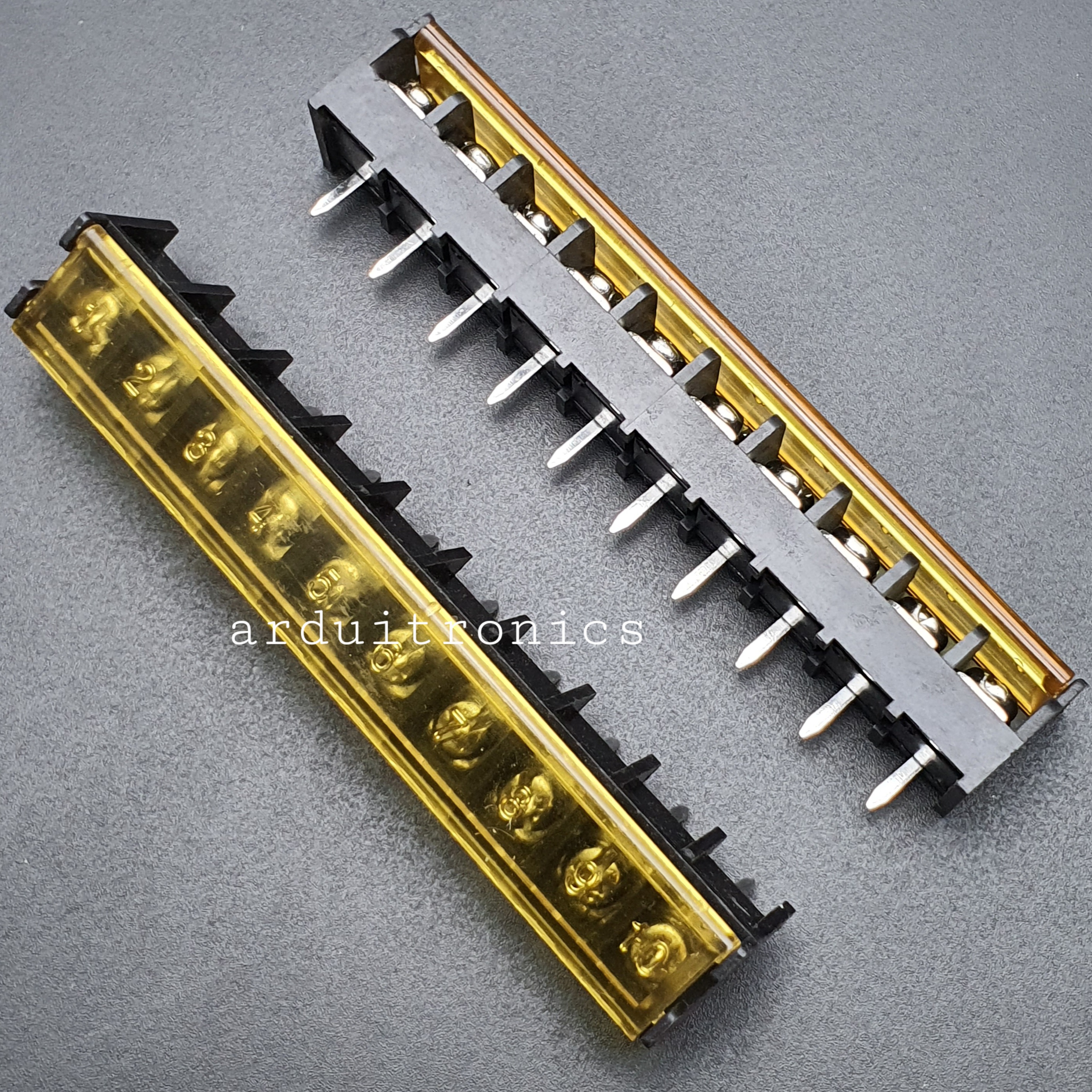 ขั้วต่อ Terminal Block HB-9500 (25A) แบบ 10 ช่อง แบบมีฝาครอบ