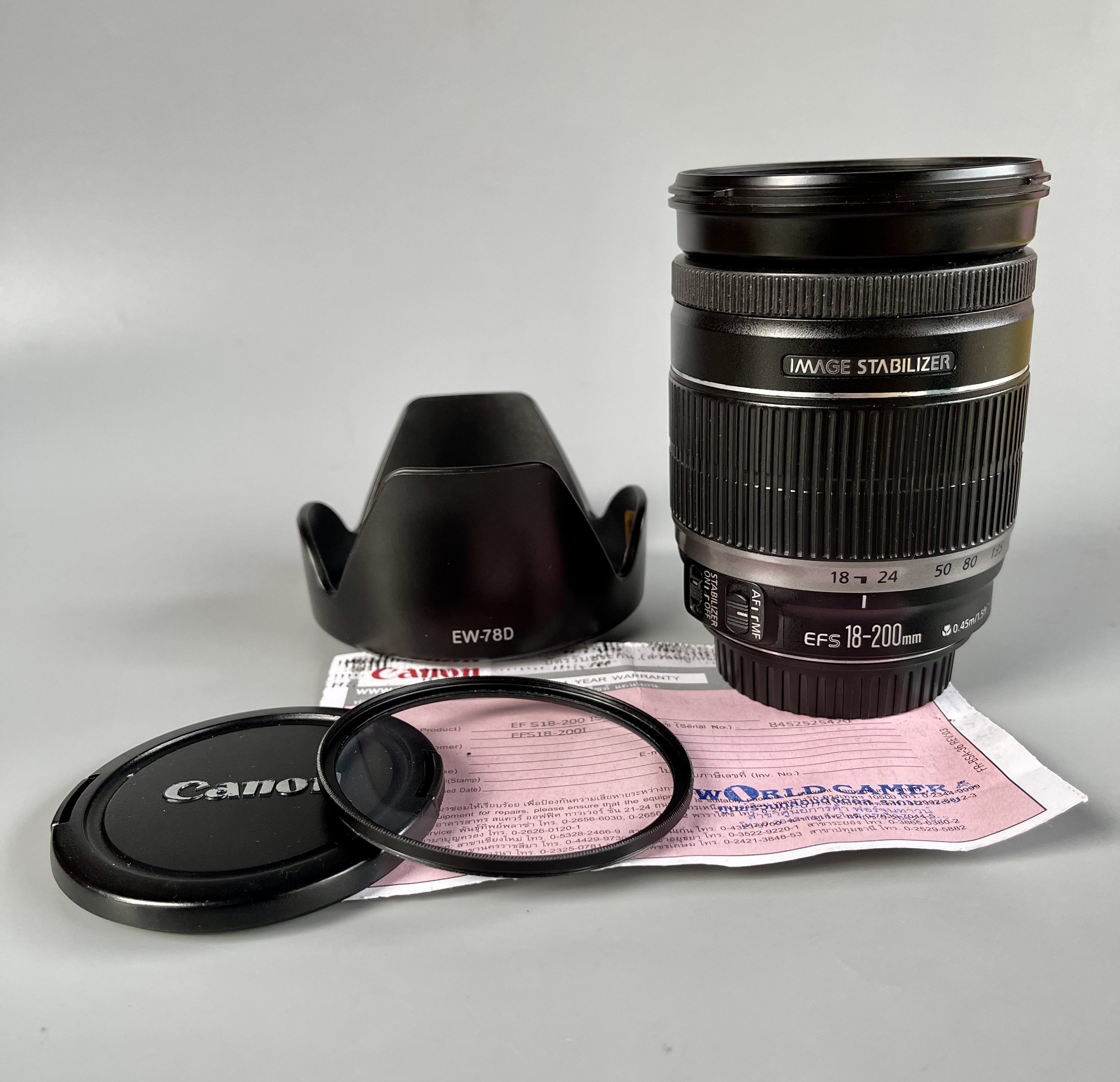 เลนส์Canon EF-S 18-200mm f/3.5-5.6 IS มือสองสภาพดี