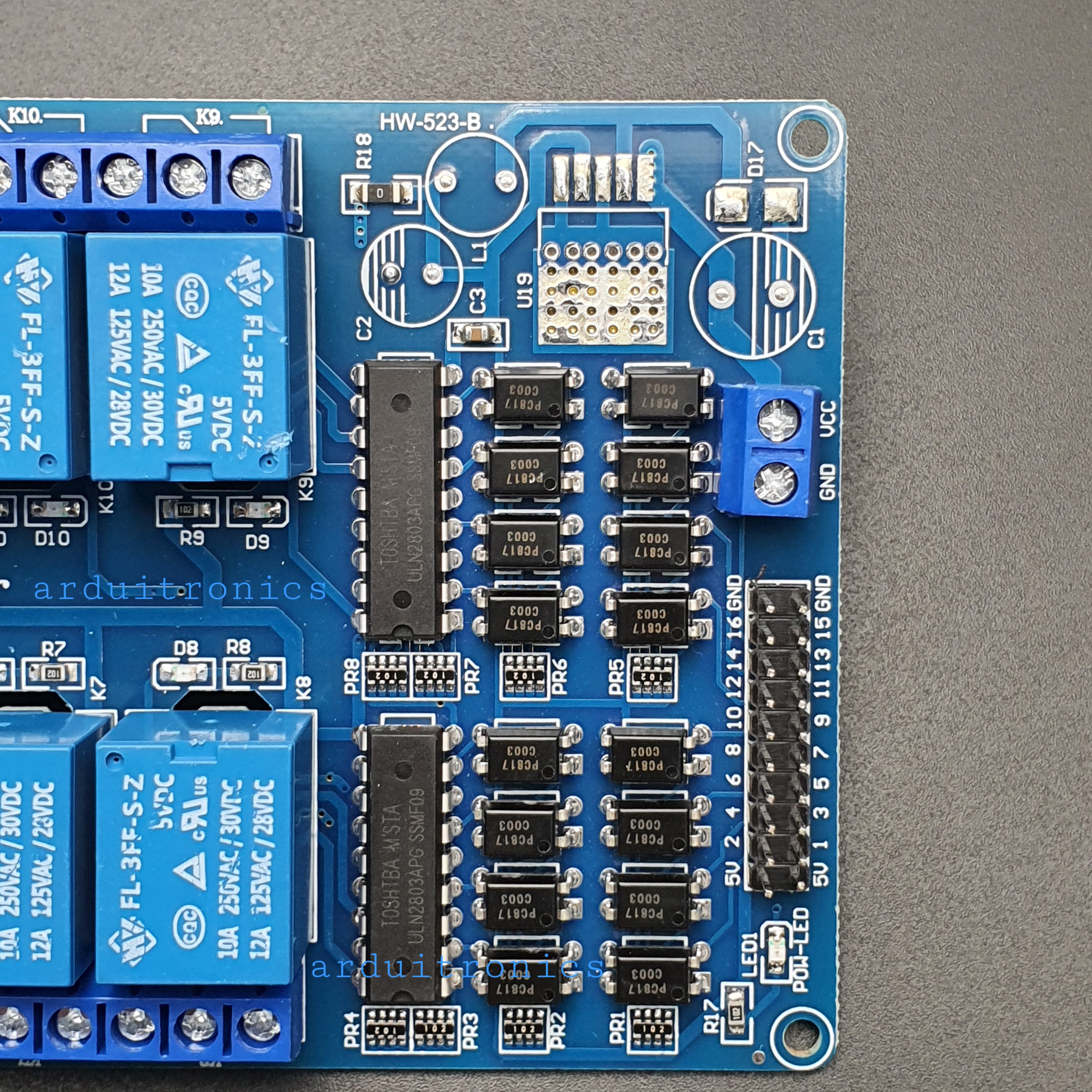 16 Channel Relay รีเลย์ 16 ช่อง (5V) หัวรีเลย์คละยี่ห้อ