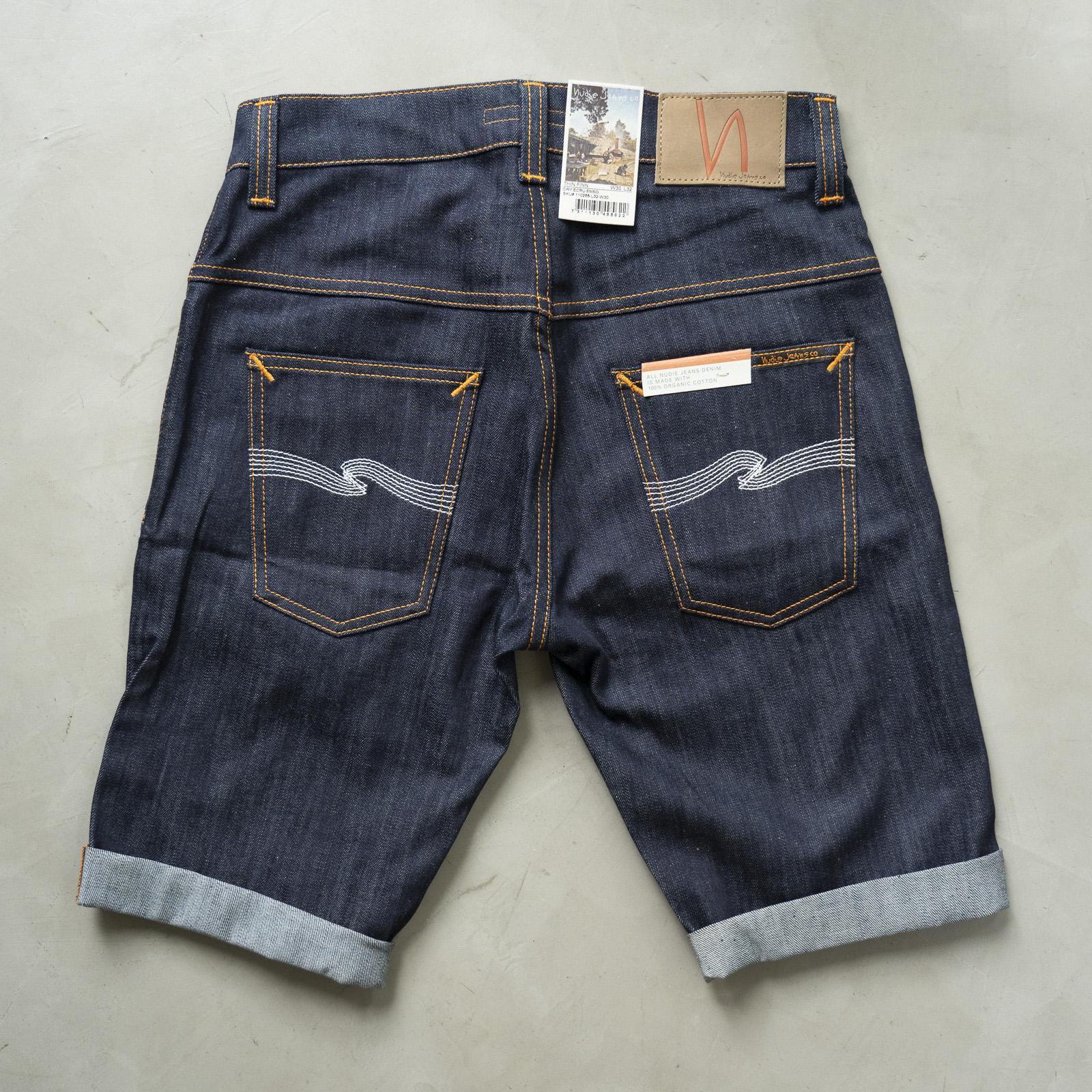 *Thin Finn Dry Ecru Embo ขาสั้น