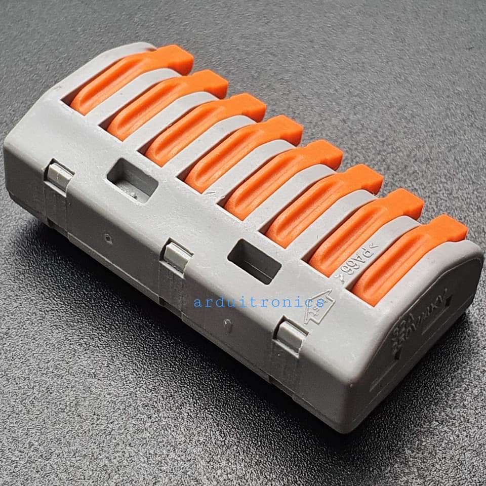 Terminal ต่อสายไฟแบบเร็ว 8 จุด Wire Connector Quick Terminal 0.75-4 Square Slitter PCT-218