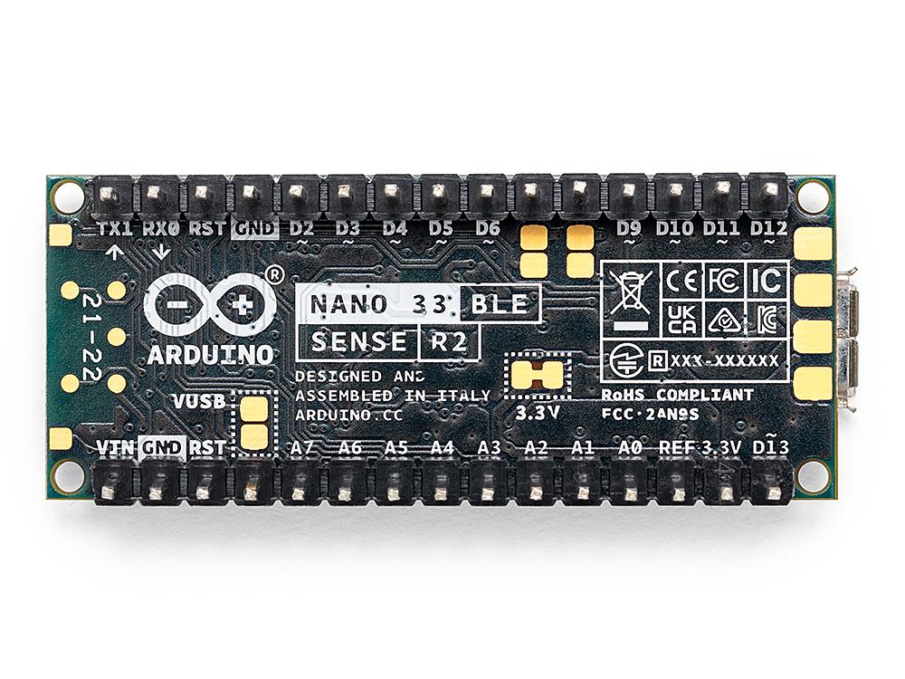 Nano 33 BLE Sense Rev2 With Headers (แท้ 100% จาก Italy supports TensorFlow Lite & TinyML) - AI Edge Computing