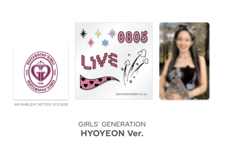 SMTOWN LIVE 2022 : SMCU EXPRESS @ HUMAN CITY_SUWON OFFICIAL MD -AR Tattoo Sticker set (ได้ photo card ) - GIRLS' GENERATION - Hyoyeon
