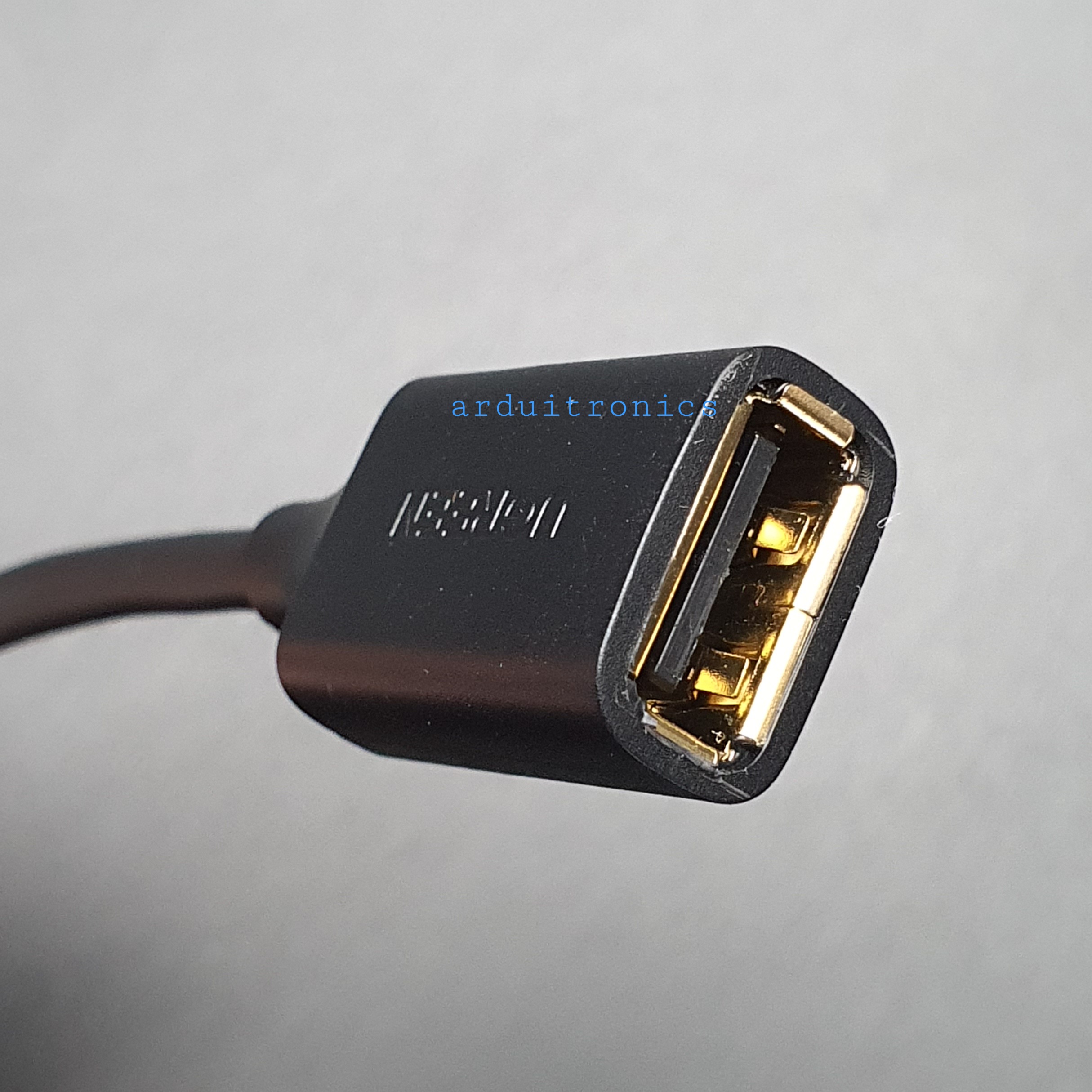 สาย OTG Type-C USB 2 คุณภาพสูง (สายกลม สีดำ ยาว 15 cm)