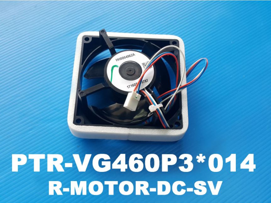 มอเตอร์พัดลมตู้เย็น HITACHI พาร์ท PTR-VG460P3*014 ใช้กับรุ่น R-VG350PZ , R-V380PZ , R-V350PZ , R-H270PA , R-H300PA , R-VG380PZ , R-H270PD , R-H300PD , R-H300PD-1