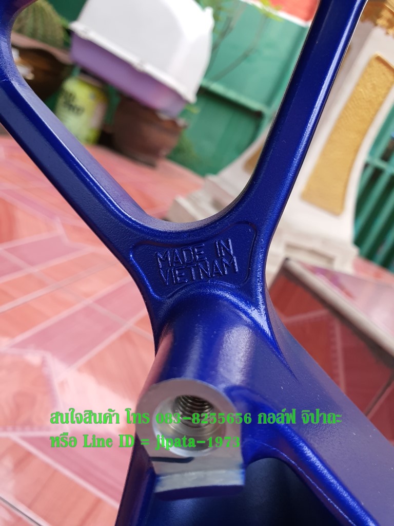 (Aerox) ชุดวงล้อแม็ก หน้าหลัง Yamaha Aerox 155 (สีน้ำเงิน) แท้ (ขายเป็นคู่)