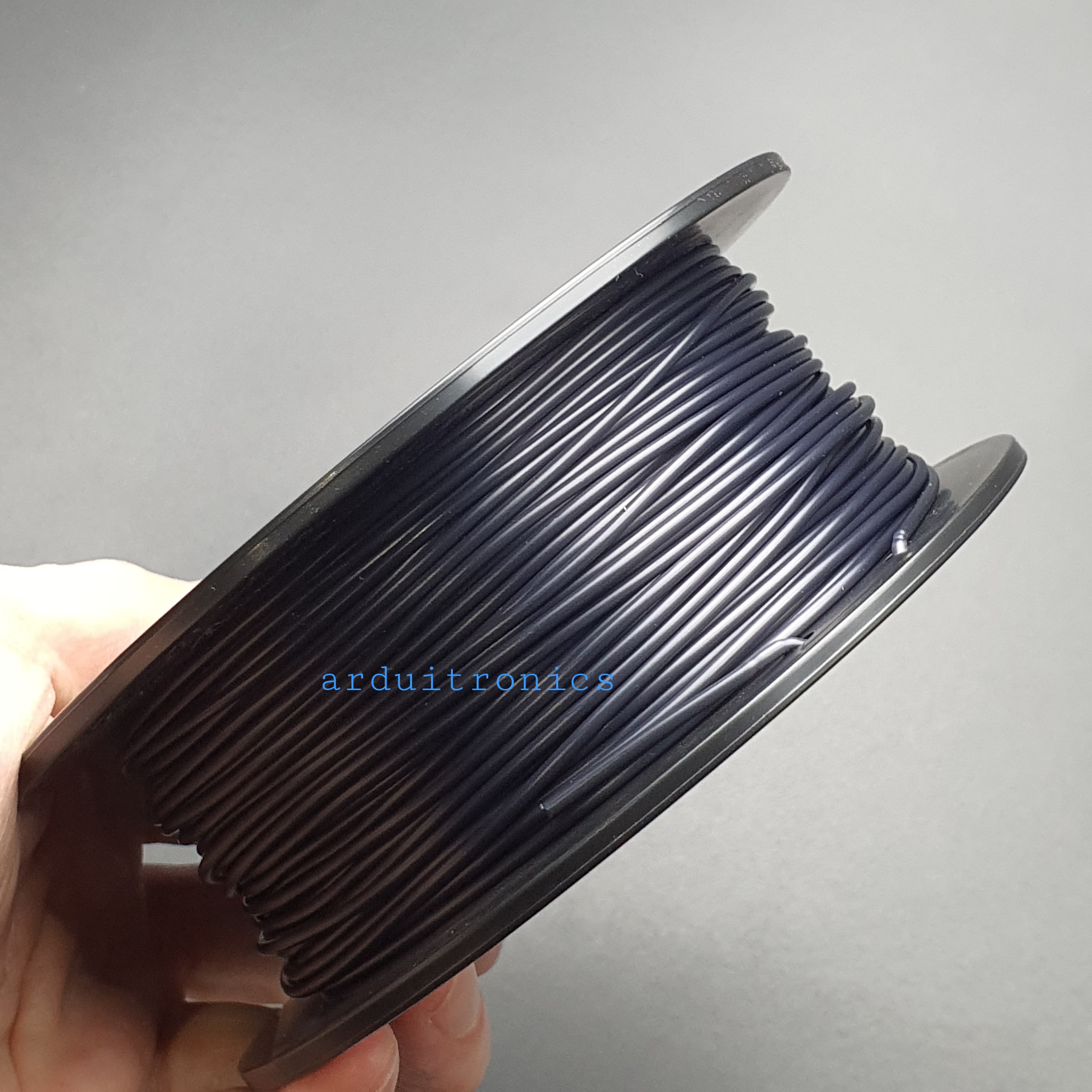 เส้นพลาสติก 3D Printer Filament PLA 1.75mm 0.20kg สีดำ