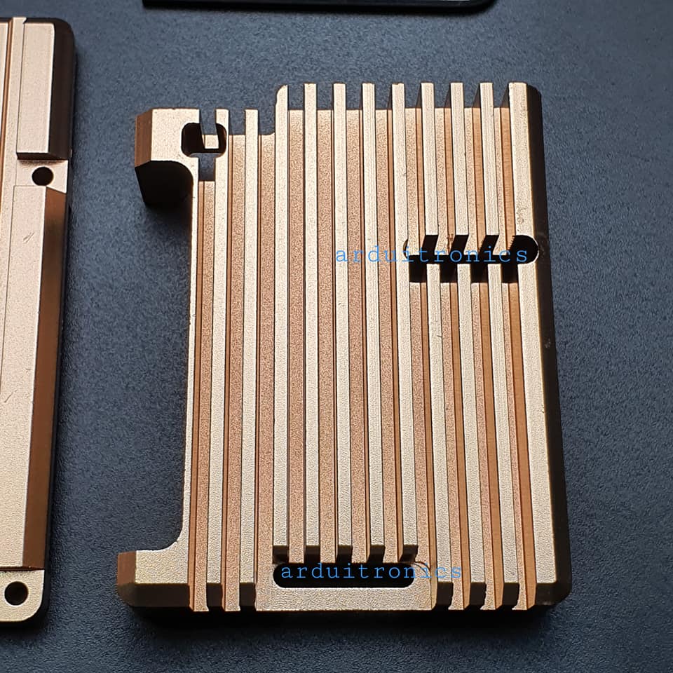 Aluminium Case for Raspberry Pi 4 (Gold)