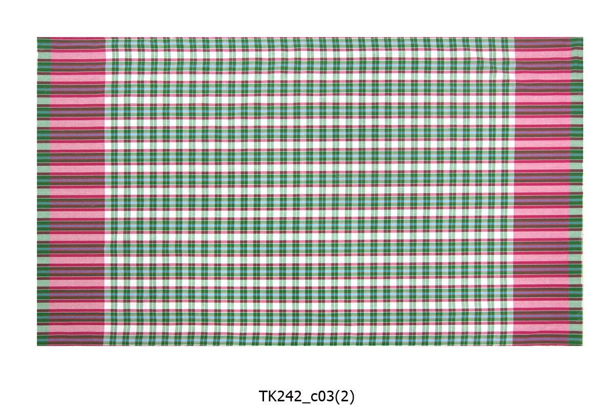 [2ม.] ผ้าขาวม้า TK242 เขียวชมพู