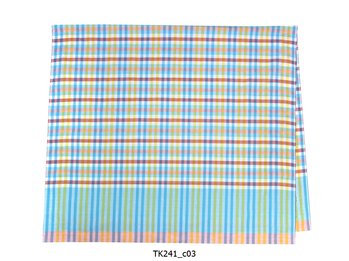[2ม.] ผ้าขาวม้า TK241 ฟ้าหวาน