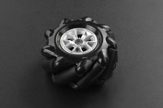 Black Mecanum Wheel with Motor Shaft Coupling (60mm) - Left (แท้จาก DFRobot)