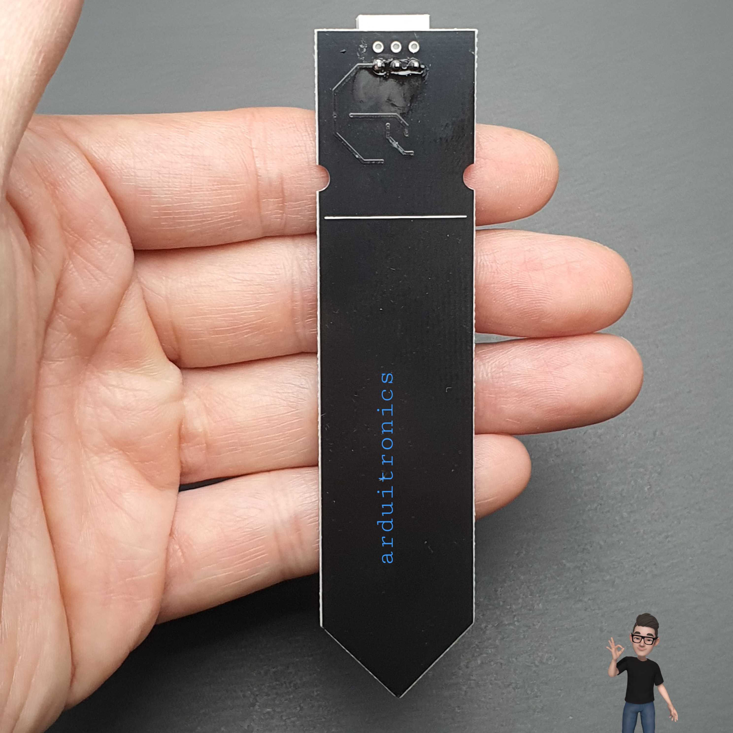 เซ็นเซอร์วัดความชื้นในดินแบบสัมผัส Capacitive Soil Moisture Sensor + สาย cable