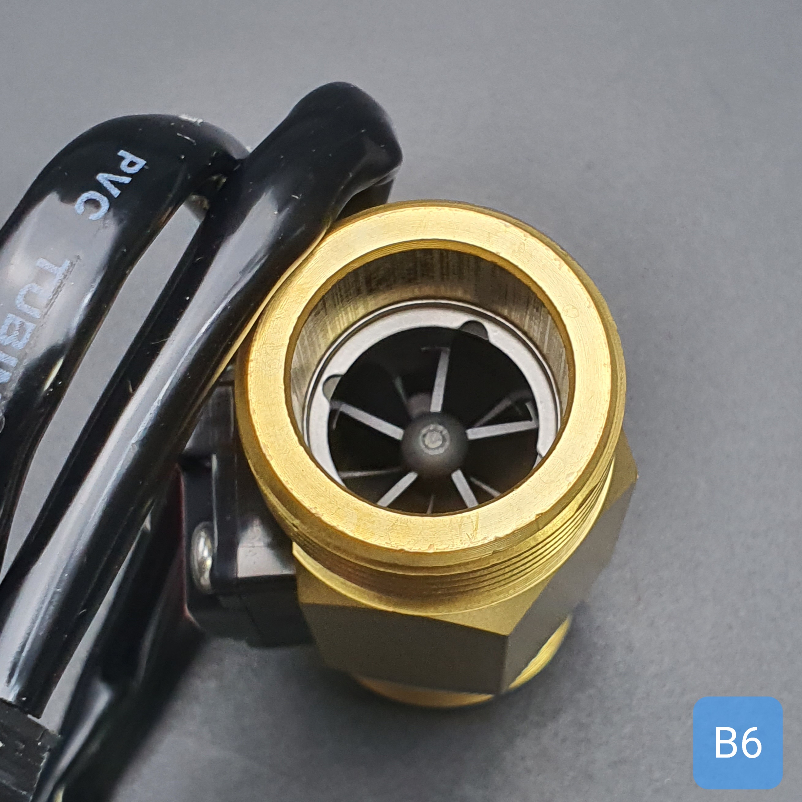 B6 เซ็นเซอร์วัดอัตราการไหลของน้ำ ทองแหลือง 3/4นิ้ว 6หุน Water Flow sensor 1-30L/min Size 60 mm