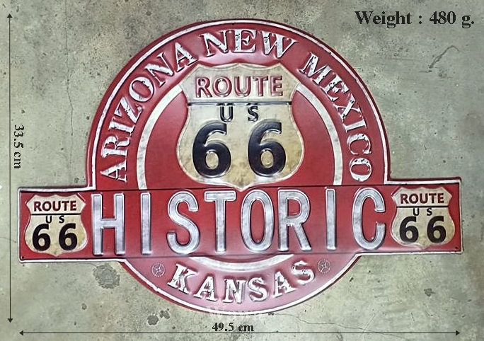 แผ่นป้ายสังกะสี Route66