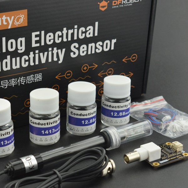 Gravity: Lab Grade Analog EC / Electrical Conductivity Sensor Kit for Water Quality Monitoring (K=1) (แท้จาก DFRobot)