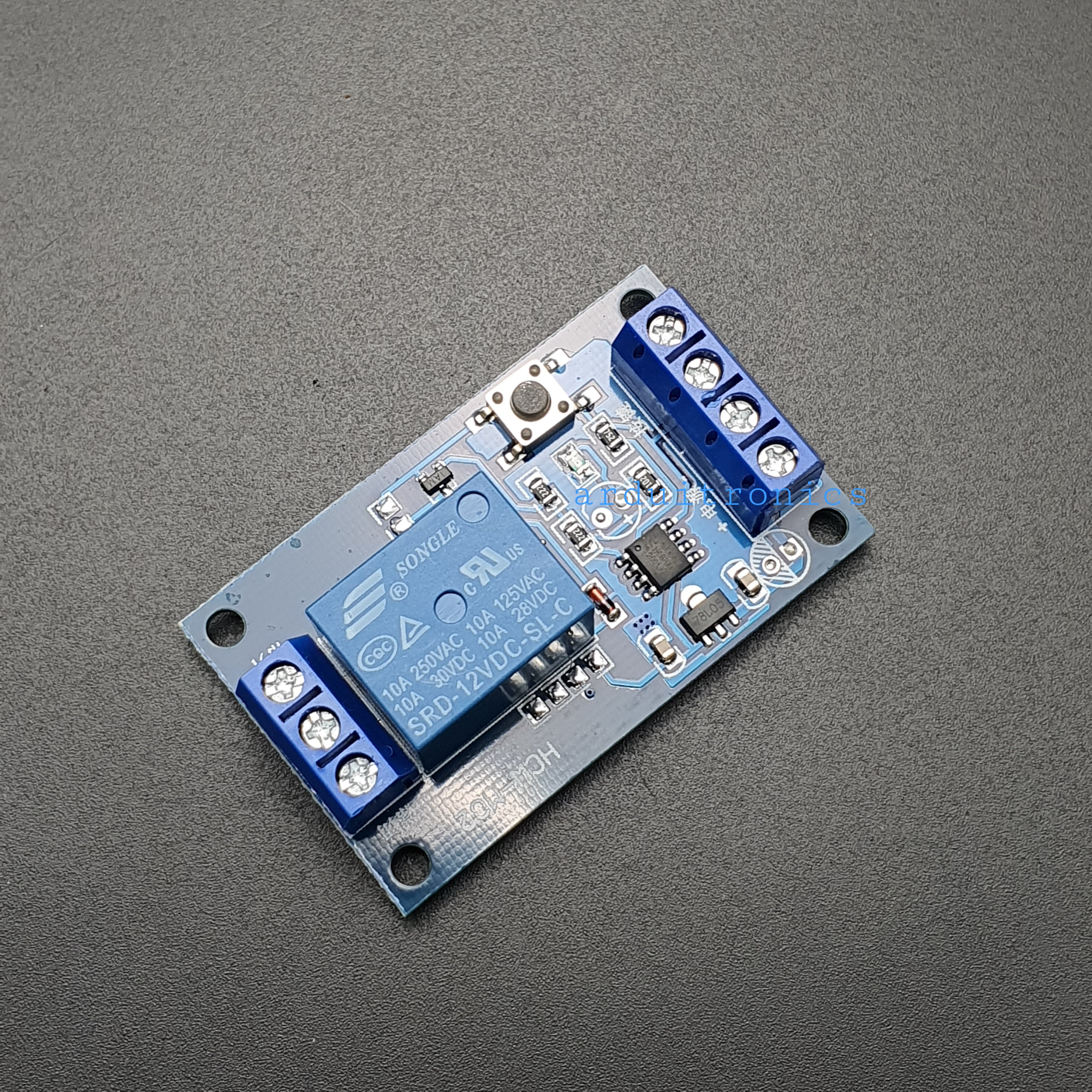 1 Channel Relay Module 12V 10A with on-off Switch ( HCW-M02 ) รีเลย์โมดูล 12V 10A พร้อมสวิทช์เปิด/ปิด