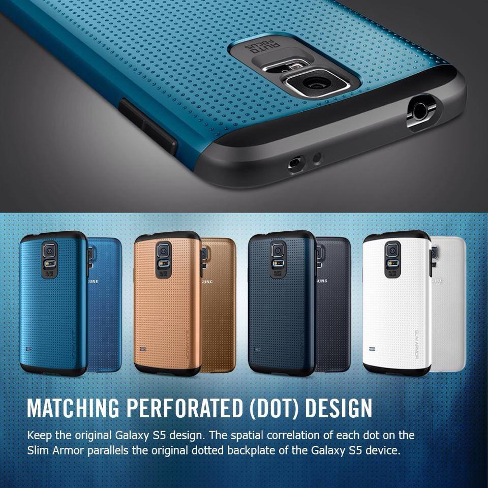 Back case for Samsung Galaxy S5 สีน้ำเงิน 1 ชิ้น