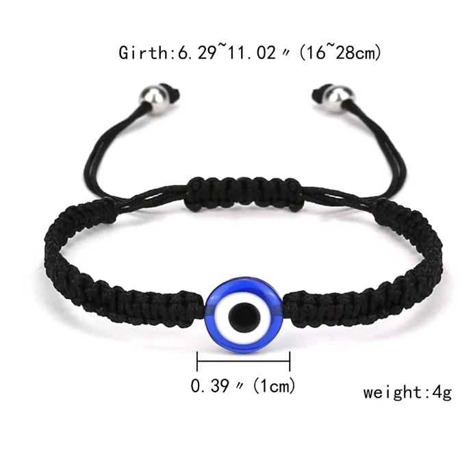กำไล สร้อยข้อมือเชือกถัก สีดำ