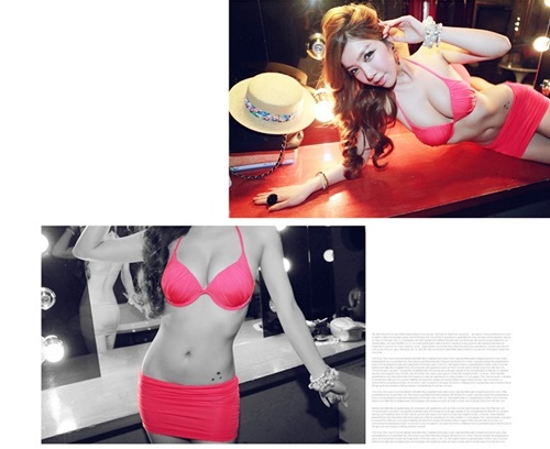 ***พร้อมส่ง***บิกินี่ชุดว่ายน้ำทูพีซ two-piece สวยเหมือนแบบค่ะ